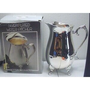 Silver Plated Water Pitcher Centurion Collection 2 qt 9"